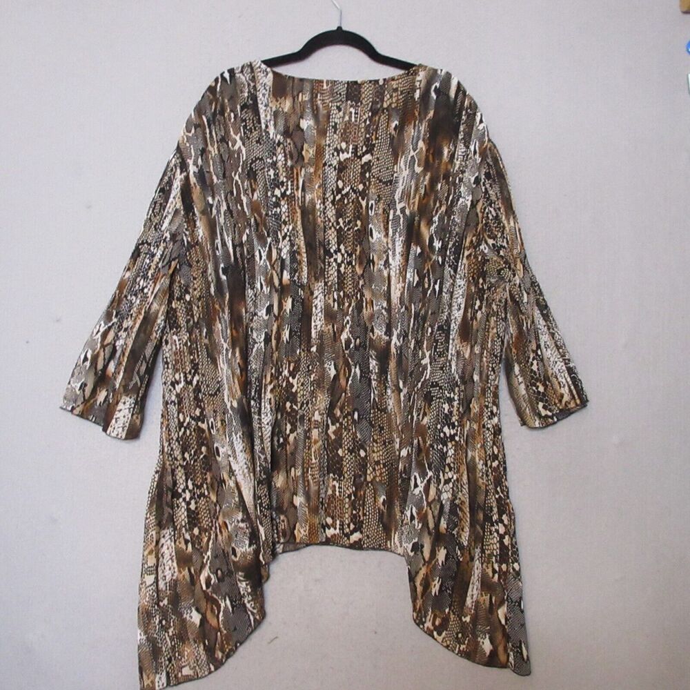 Catherines Top Tunic Plus 4x Snake Print Crinkle … - image 8